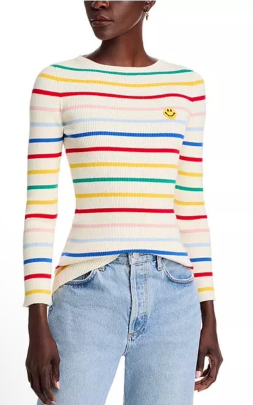 Joshua Sanders Striped Ribbed Crewneck Sweater Sz Small